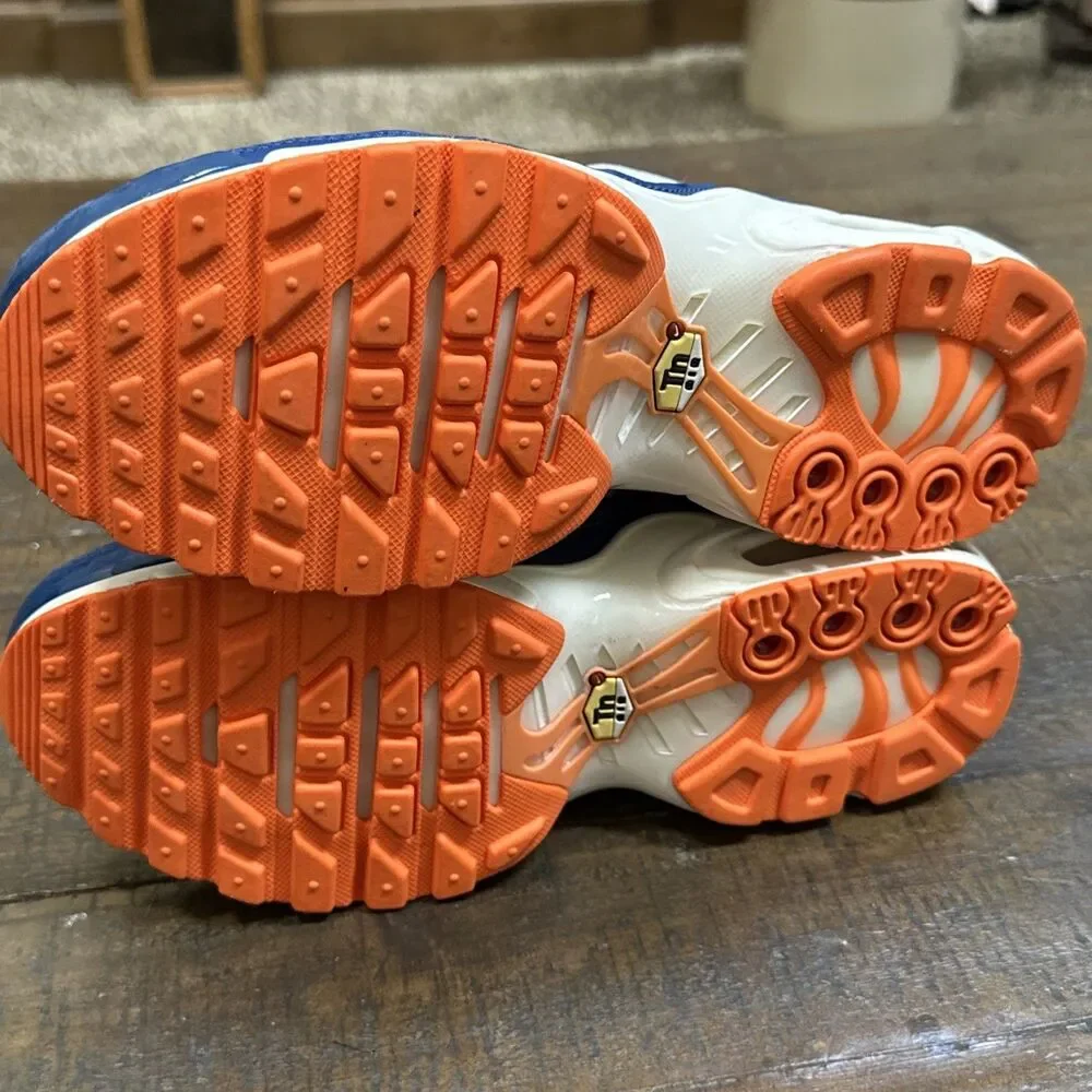 Nike Air Max Plus TN Tuned Air Youth 5.5Y Blue White Orange Sneakers